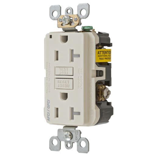 Hubbell Wiring Device - HWDK AFGF20TRLA 20A COMB AF/GF REC