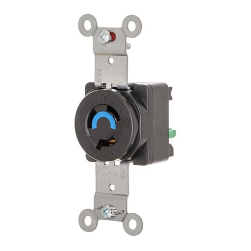 Hubbell Wiring Device - HWDK HBL4560ST LKG SGL RCPT, 15A 25