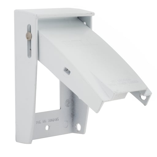 Raco Manufacturing - Bell 5028-6 RAYNTITE® 1-Gang Metal Flip Cover, Vertical Mount, GFCI - White