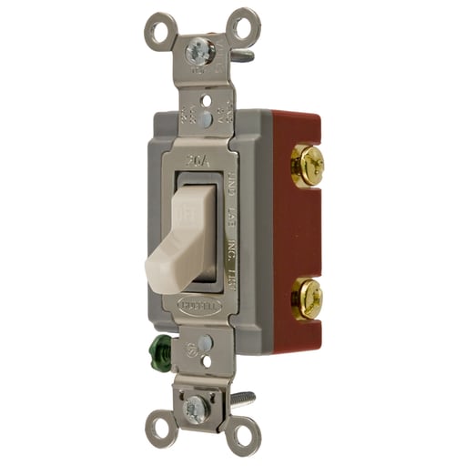 Hubbell Wiring Device - Hubbell HBL1222LADP TOG, IND GRD, 20A 120/277V, LA