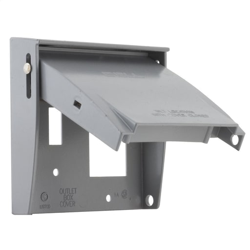 Raco Manufacturing - Bell 5043-0 2-Gang RAYNTITE Weatherproof Cover, Toggle/GFCI, Gray
