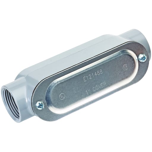 Killark - Hubbell Electrical Systems EAC-3CGN 1 Inch Painted Aluminum Type C Threaded Conduit Body with Cover and Gasket