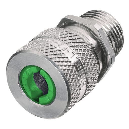 Hubbell Wiring Device - Hubbell Wiring Devices SHC1007 3/8 Inch Male Threaded 0.06 to 0.13 Inch Machined Aluminum Straight Cord Connector