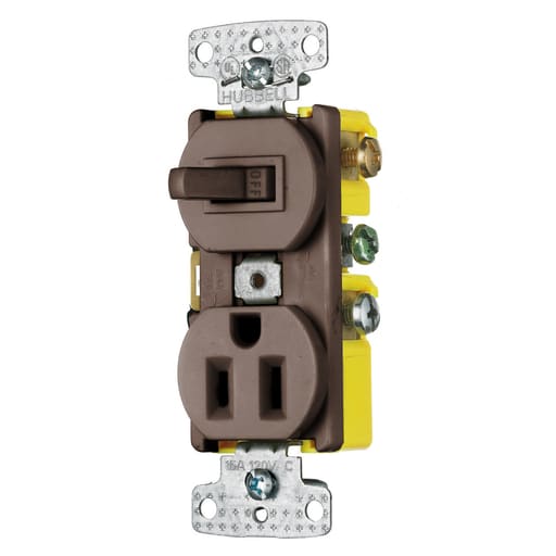 Hubbell Wiring Device - HWDK RC108TR COMBO, 15A SP & 15A125