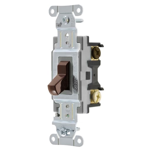 Hubbell Wiring Device - Hubbell CSB320 SWITCH, COMM, 3W, 20A 120/277V, B+S, BR