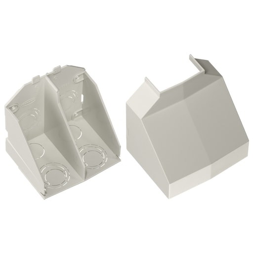 Hubbell Wiring Device - Hubbell PW2CACF WallTrak® Non-Metallic Raceway Conduit Adapter / Ceiling Fitting, Office White