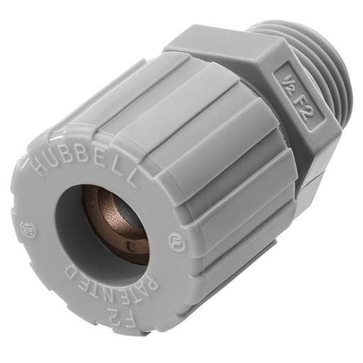 Hubbell Wiring Device - Hubbell / Kellems SHC-1036-CR 3/4" x .50"-.63" Straight Male Cord Connector - Nylon