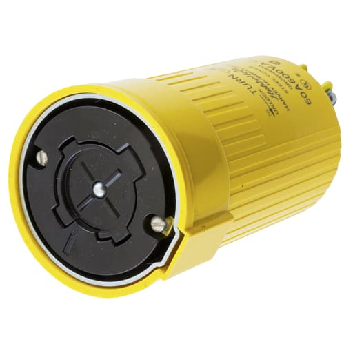 Hubbell Wiring Device - Hubbell HBL26418 60 Amp 600 Volt 3-Pole 4-Wire Yellow Locking Connector Body
