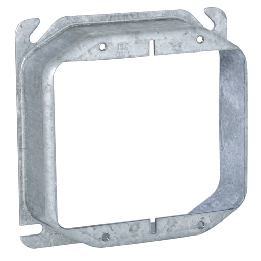 Raco Manufacturing - Raco 781 4" Steel Square Mud-Ring, For 2 Devices, Raised 1-1/4"