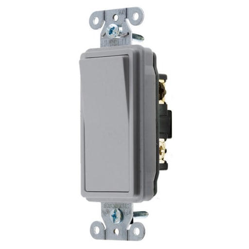 Hubbell Wiring Device - Hubbell DS315GY SWITCH, DECO SER, 3W, 15A 120/277V, GY