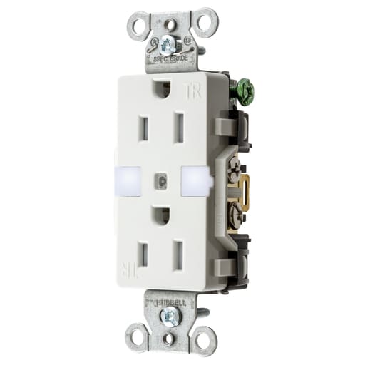 Hubbell Wiring Device - HCI DR15NLWH TAMP RES, DECO FACE, N