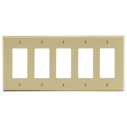 Hubbell Wiring Device - HWDK P265I WALLPLATE, 5-G, 5) DEC,