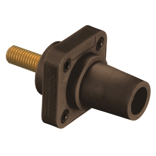 Hubbell Wiring Device - Hubbell HBLFRSBN 400 Amp 1-Pole Brown Stud Type FeMale Cam Type Receptacle