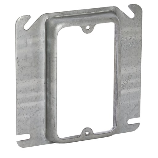 Raco Manufacturing - Raco 768 5/8 Inch Raised 4.3 In. Steel 1-Device Square Outlet Box Mud Ring