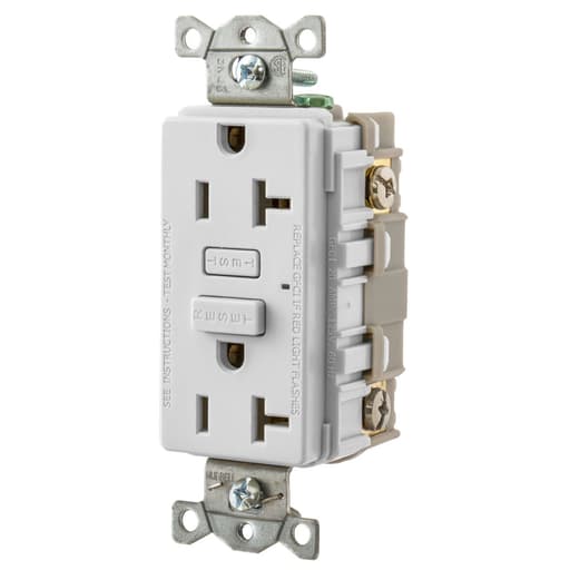 Hubbell Wiring Device - HWDK GF20W 20A HUBBELL PRO GFR WHIT