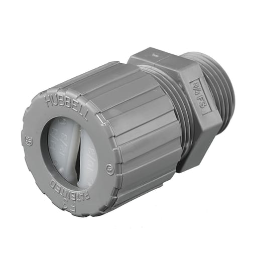 Hubbell Wiring Device - Hubbell UFC0003CR 3/4 Inch Hub 0.2 to 0.6 Inch Nylon Underground Feeder Connector