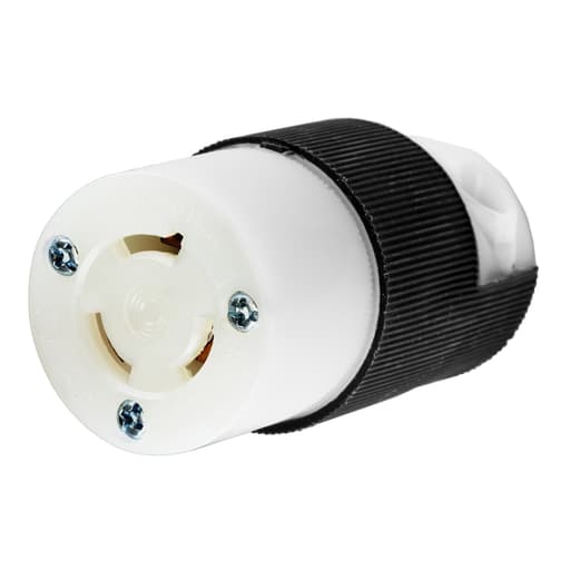 Hubbell Wiring Device - Hubbell HBL4579-C 15A 250V Twist-Lock INSULGRIP Black Nylon Connector Body