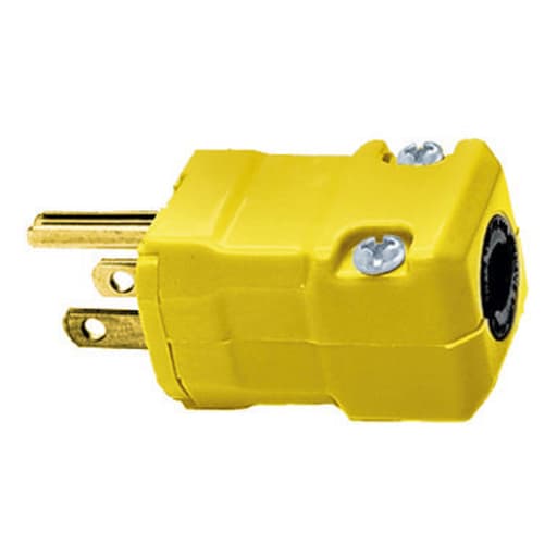 Hubbell Wiring Device - Hubbell HBL5965-VY 15A 125V VALISE Yellow Nylon Plug, Straight