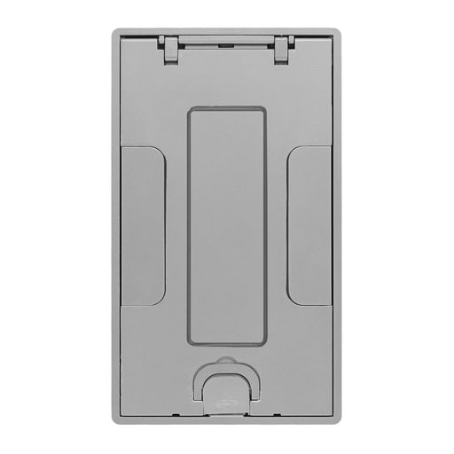Hubbell Wiring Device - Hubbell 24GTCVRALUC CFB2G & CFB4G Rectangular Series, Flush Cover Assembly, Aluminum Powder Paint Finish with Floor Insert
