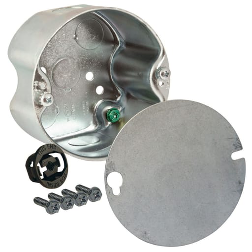 Raco Manufacturing - Raco 299 4" Round Ceiling Rated Box, 2-1/8" Deep, (5) 1/2" KO's