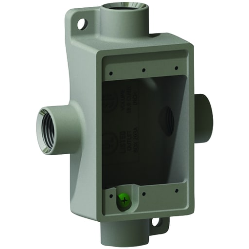 Killark - Killark FSX-2M FSX-Series Fittings - Iron - FSX Type Cast Device Box - Shallow - Hubsize 3/4 In - Volume 18.0 Cu In