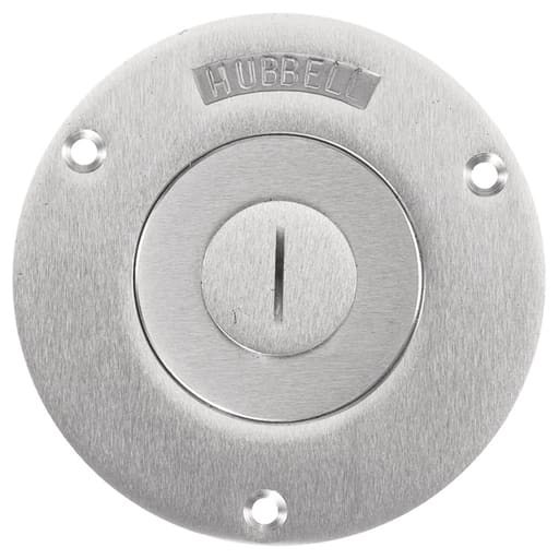 Hubbell Wiring Device - Hubbell SA2525 2-1/8 x 3/4 Inch Aluminum Round Floor Box Cover