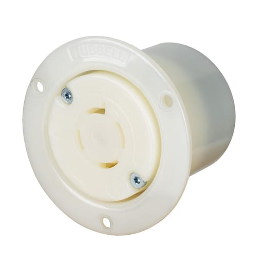 Hubbell Wiring Device - HWDK HBL2436ST LKG FLG-RCPT, 20A 3P