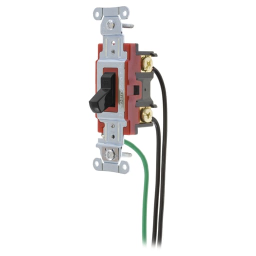 Hubbell Wiring Device - HWDK 1221PWBK SWITCH, CAT#1221BK W/