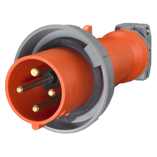 Hubbell Wiring Device - Hubbell HBL430P12W Pin & Sleeve Male Mating Plug, 30A 3P4W, 120/250V, IP68, IP69K