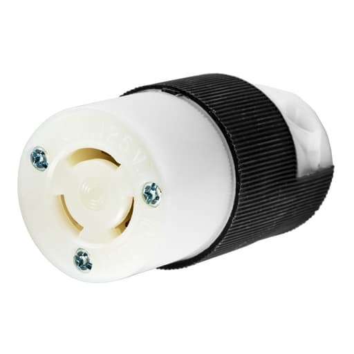 Hubbell Wiring Device - Hubbell HBL7565-C 10A 250V / 15A 125V Non-NEMA Twist-Lock INSULGRIP Black Nylon Connector Body