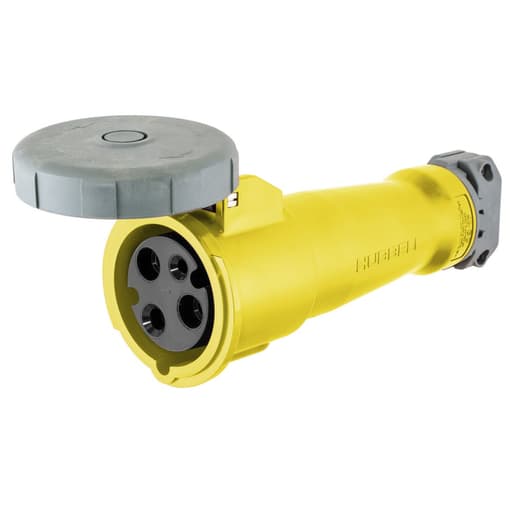 Hubbell Wiring Device - Hubbell HBL320C4W 20amp 2-Pole 3-Wire, 125V Pin & Sleeve Connector, IEC Watertight