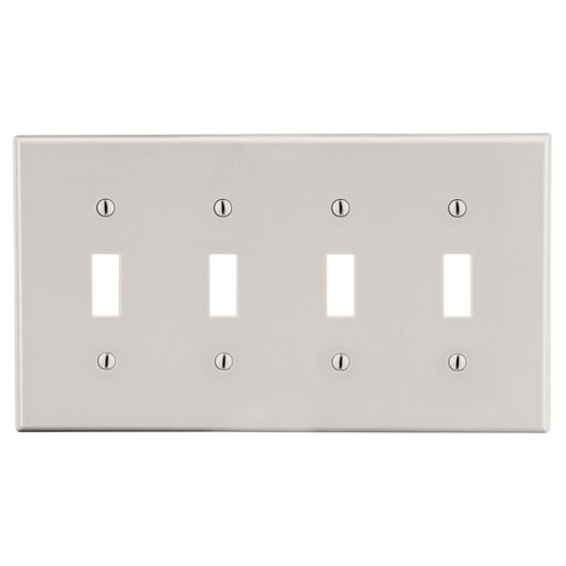 Hubbell Wiring Device - HWDK P4LA WALLPLATE, 4-G, 4) TOG, L