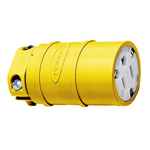 Hubbell Wiring Device - Hubbell HBL1547 15 Amp 125 Volt 2-Pole 3-Wire NEMA 5-15R Yellow Straight Blade Connector
