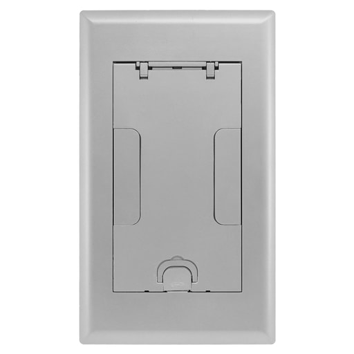 Hubbell Wiring Device - Hubbell AFB CVR, 2G, FLUSH, ALUMINUM POWDER