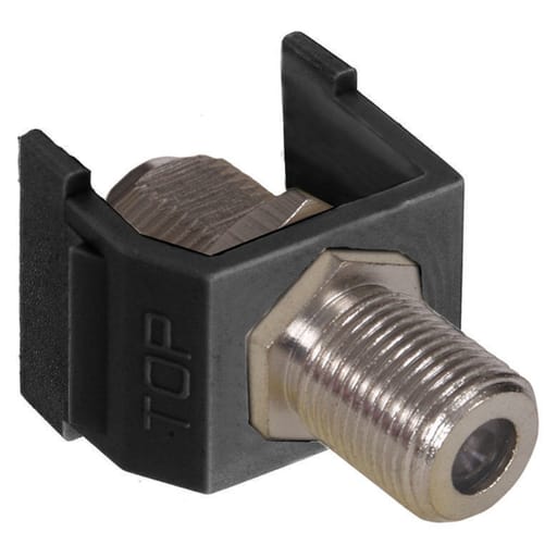 Hubbell Wiring Device - Hubbell Wiring Devices NSF70BK Black Nickel Plated Audio/Video Connector