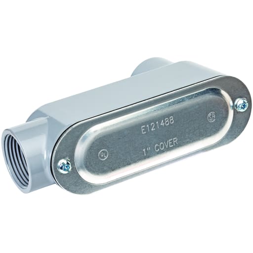 Killark - Hubbell Electrical Systems EALB-3CGN 1 Inch Painted Aluminum Type LB Threaded Conduit Body with Cover and Gasket