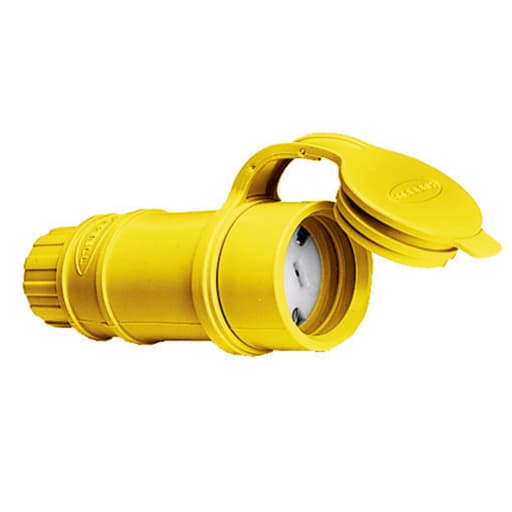 Hubbell Wiring Device - Hubbell HBL15W47 15A 125V ELASTOGRIP Yellow Elastomer Watertight Connector Body