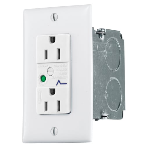 Hubbell Wiring Device - Hubbell NSOKPSCAB, NETSELECT, PWRKT, 15A, 120V, DPLX, SURGE