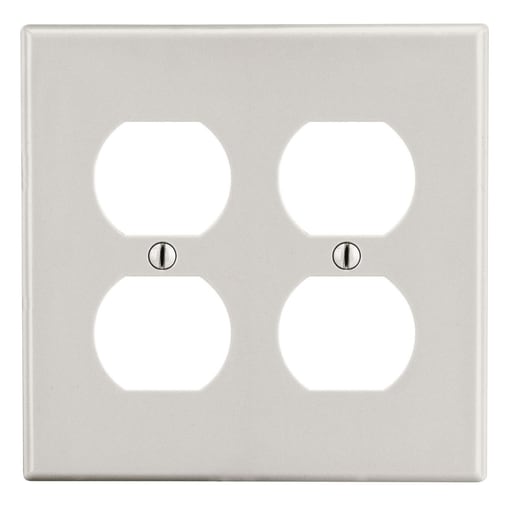 Hubbell Wiring Device - HWDK PJ82LA WALLPLATE, M-SIZE, 2-G,