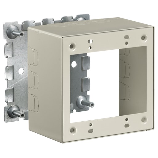 Hubbell Wiring Device - Hubbell HBL57442IVA Metal Raceway, Box, 2-Gang, Extra Deep, HBL500/700/750 Series, Ivory