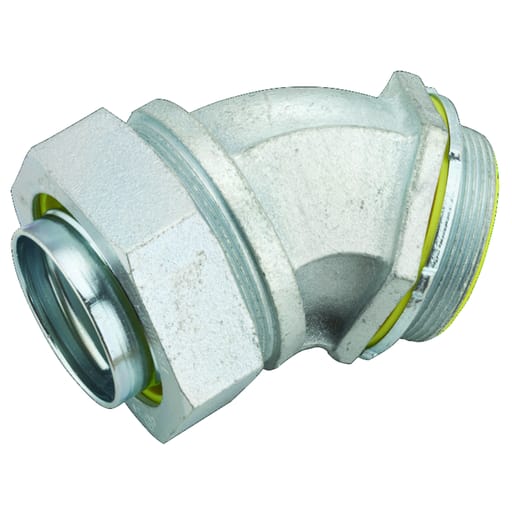 Raco Manufacturing - Raco 3568 2" 45 Degree Liquidtight Connector, Insulated, Malleable Iron