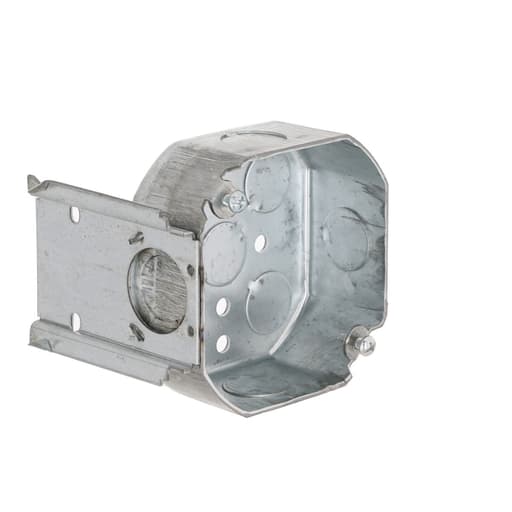 Raco Manufacturing - Raco 158 4" Octagon Box, Drawn, 1-1/2" Deep, Nine 1/2" KO's, J Bracket