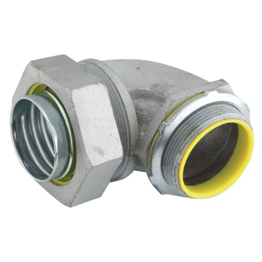Raco Manufacturing - Raco 3552 3" 90 Degree Liquidtight Connector, Insulated, Malleable Iron