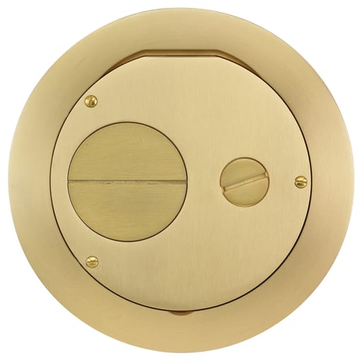 Hubbell Wiring Device - Hubbell CFBS1R6FFCVRBRSCFB2G ROUND 6 INCH FF COVER, BRASS