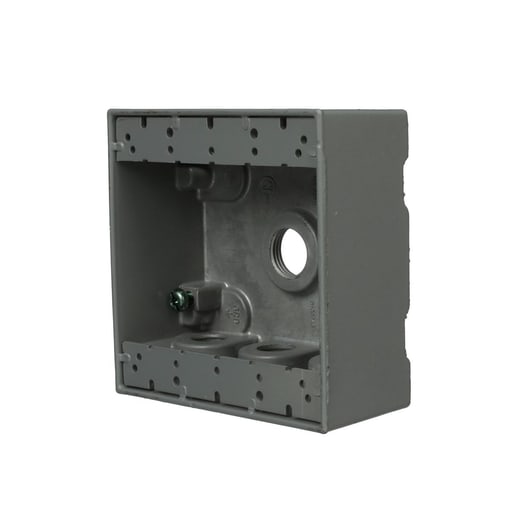 Raco Manufacturing - Raco 5340-0 Two Gang Weatherproof Box, (7) 1/2" Outlets