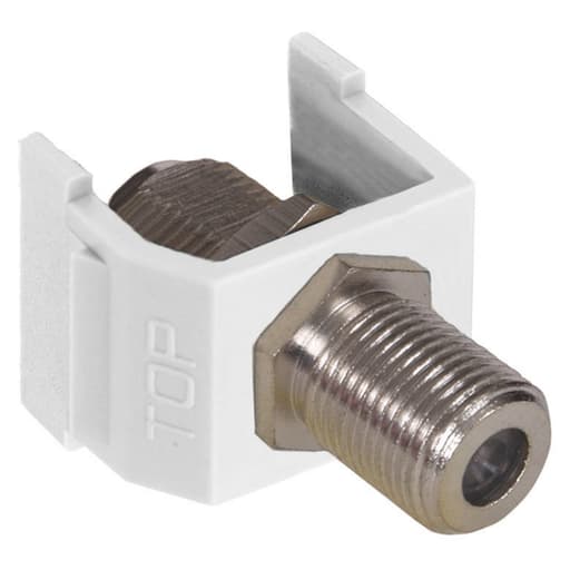 Hubbell Wiring Device - Hubbell NSF70W White Nickel Plated Audio/Video Connector