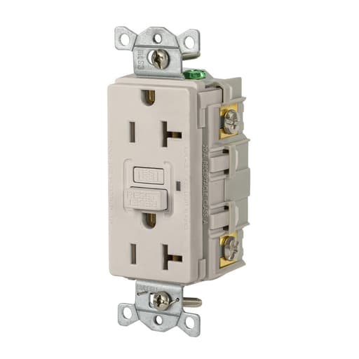 Hubbell Wiring Device - HUB GFR20LA 20A 125VAC COMM GFR LIGHT ALMOND