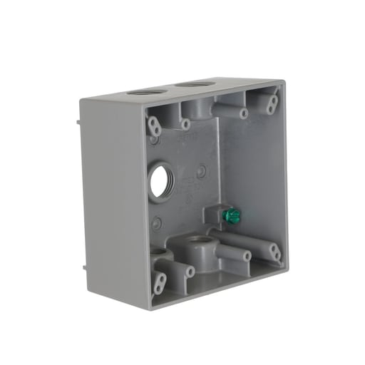 Raco Manufacturing - Raco 5337-0 Two Gang Weatherproof Box, (5) 1/2" Outlets