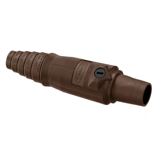 Hubbell Wiring Device - Hubbell HBL400FBN 400 Amp 600 VAC 250 VDC 1-Pole Brown FeMale Plug