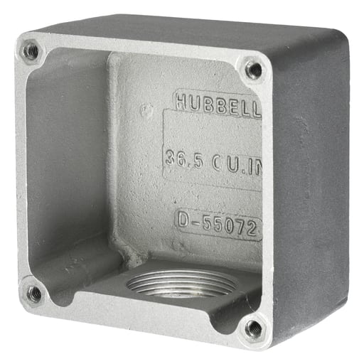 Hubbell Wiring Device - Hubbell HBL26401 60 Amp 600 Volt Cast Aluminum Receptacle Box